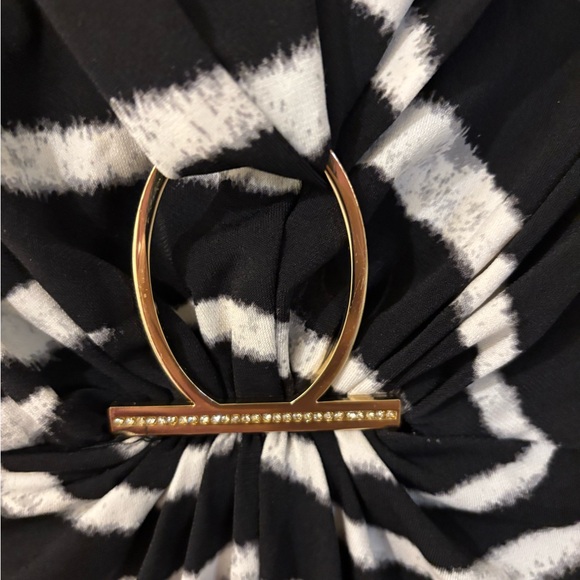 Ivanka Trump Black and White Zebra Midi Dress Size 8 - Picture 3 of 7